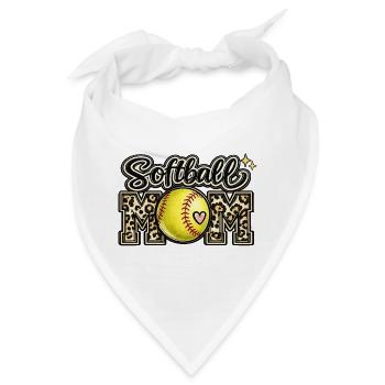 Softball-Mama-Spieltag-Muttertag-Shirt - Bandana - Weiß - Vorne