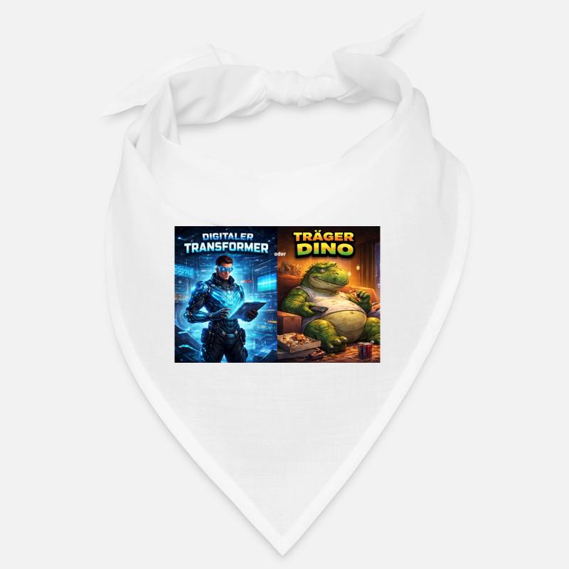 Digitaler Tech-Kämpfer oder träger Dino Bandana