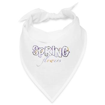 Frühlingsblüten Farben der Krokusse - Bandana - Weiß - Vorne