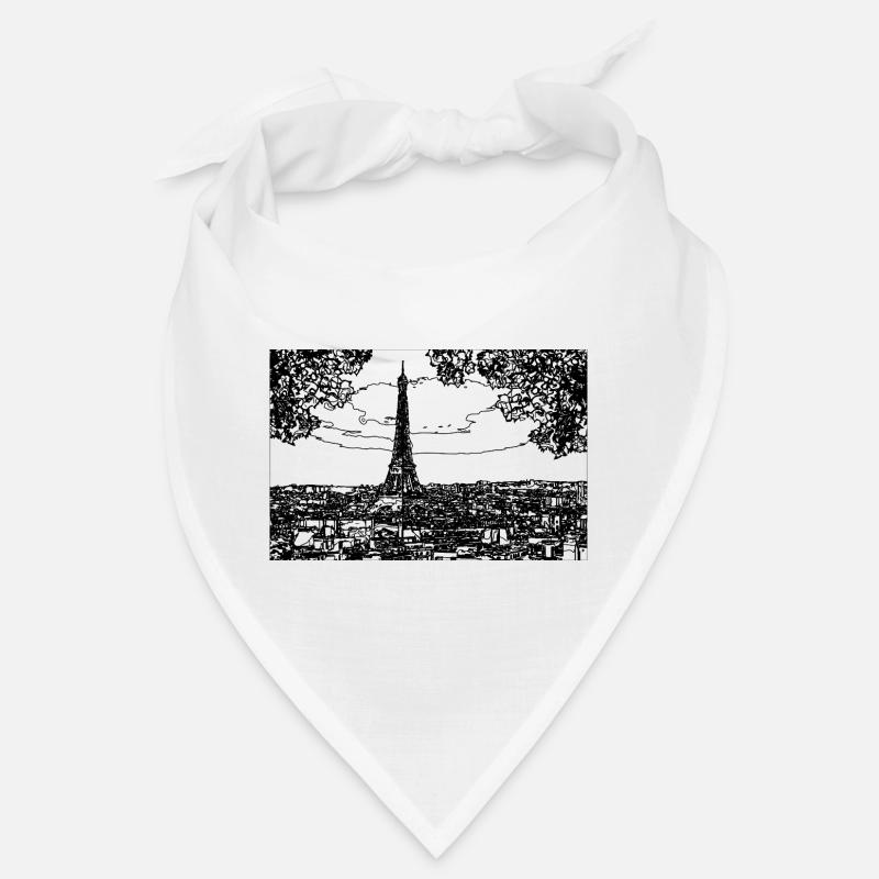 Tracé au trait de la tour Eiffel Bandana