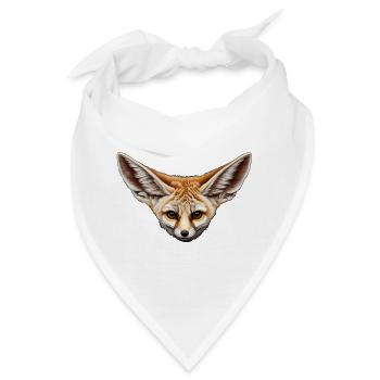 Fennek gesicht füchse Illustration Detailreich - Bandana - Weiß - Vorne