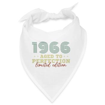 1966 Vintage Retro Geburtstagsgeschenk - Bandana - Weiß - Vorne