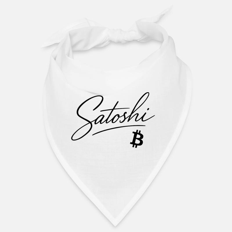 Satoshi Bitcoin Lettering Design Noir Bandana