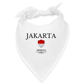 Souvenir-Jakarta, elegantes Jakarta-Design - Bandana - Weiß - Vorne