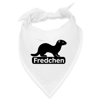 Fredchen_Frettchen - Bandana - Weiß - Vorne