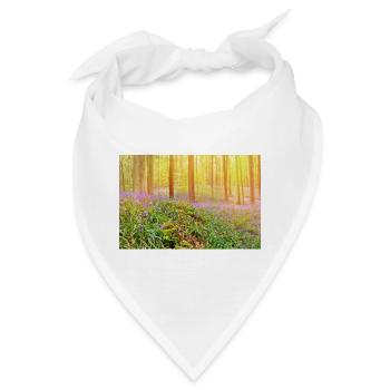 Sonnenbeschienener Blauglockenwald-Glow - Bandana - Weiß - Vorne