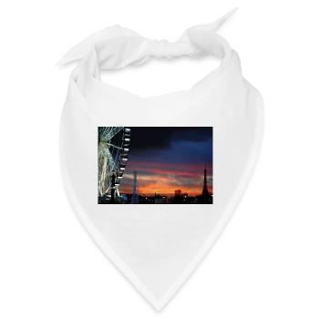 Paris am Sonnenuntergang Riesenrad - Bandana - Weiß - Vorne