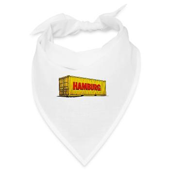Hamburg Gelber Container Design - Bandana - Weiß - Vorne