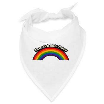 Lass dich nicht ficken x Regenbogen - Bandana - Weiß - Vorne