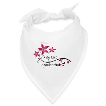 du bist zauberhaft - Bandana - Weiß - Vorne
