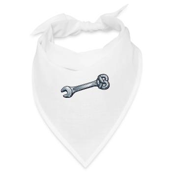 Verstellbarer Pretzel-Schlüssel - Bandana - Weiß - Vorne