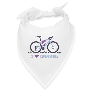 I Love Gravel Fahrrad - Bandana - Weiß - Vorne