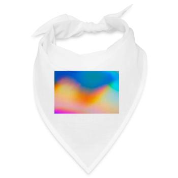 Farbwellen Gradientkulisse - Bandana - Weiß - Vorne