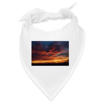 Sonnenuntergangszauber am Abend - Bandana - Weiß - Vorne