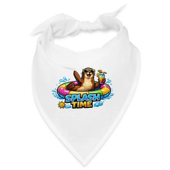 SPLASHZEIT Otter im Schwimmring - Bandana - Weiß - Vorne