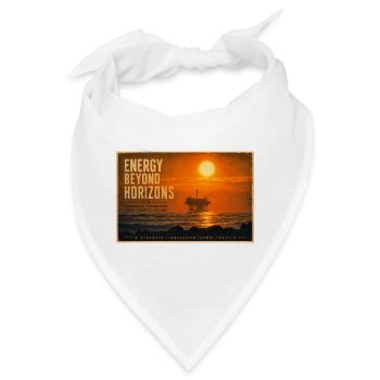 Energie jenseits der Horizonte: Offshore-Sonnenuntergang - Bandana - Weiß - Vorne