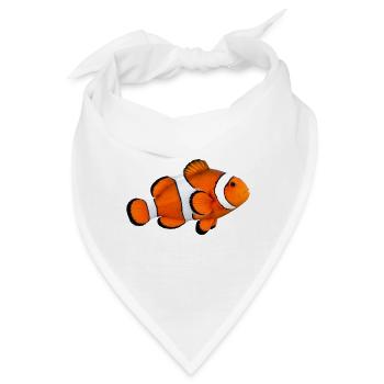 Realistisches Clownfisch-T-Shirt – Pazifik-Vibe - Bandana - Weiß - Vorne