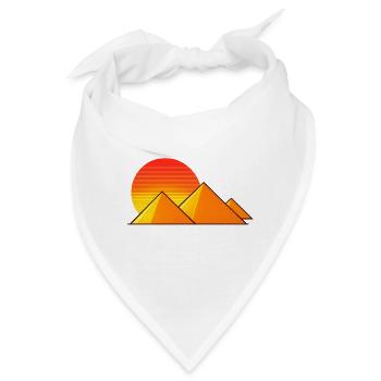 Sonnenuntergang über Pyramiden - Bandana - Weiß - Vorne