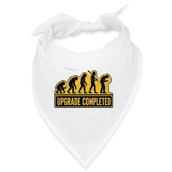 Menschliche Evolution Smartphone-Upgrade-Humor - Bandana - Weiß - Vorne
