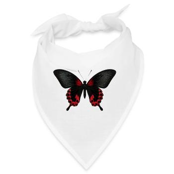 Scharlachschwalbenschwanz-Schmetterling Papilio rumanzovia - Bandana - Weiß - Vorne