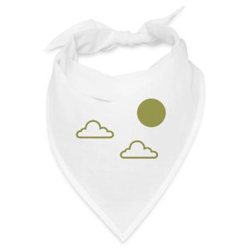 Wolken und Sonne  - Bandana - Weiß - Vorne