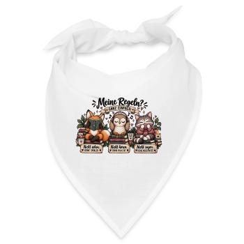 Meine Regeln? Ganz einfach – Keine Spoiler & keine - Bandana - Weiß - Vorne