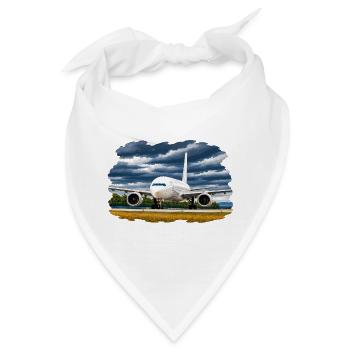 Flugzeug-, Luftfahrtkunst - Bandana - Weiß - Vorne