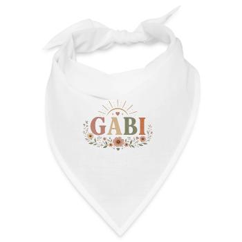 GABI Name Geschenke zum Geburtstag  - Bandana - Weiß - Vorne