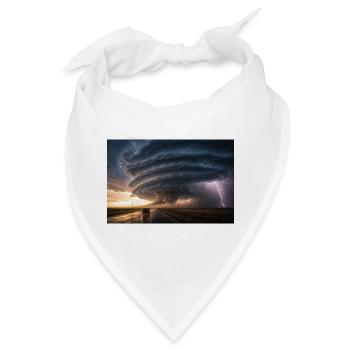 Epischer Sturm & Blitz - Bandana - Weiß - Vorne