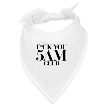 Five AM club-statement  - Bandana - Weiß - Vorne