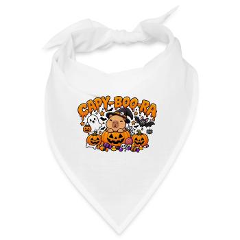 Capybara Halloween - Capy-Boo-Ra - Bandana - Weiß - Vorne