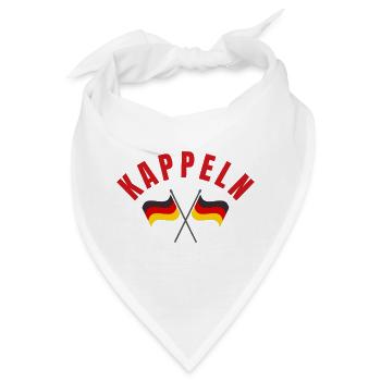 Kappeln Kreuzende Deutsche Flaggen - Bandana - Weiß - Vorne