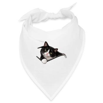Tuxedo Cat - Bandana - Weiß - Vorne