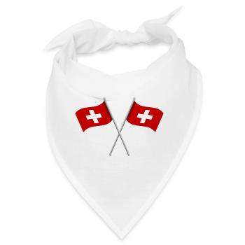 Schweizer Flagge - Bandana - Weiß - Vorne