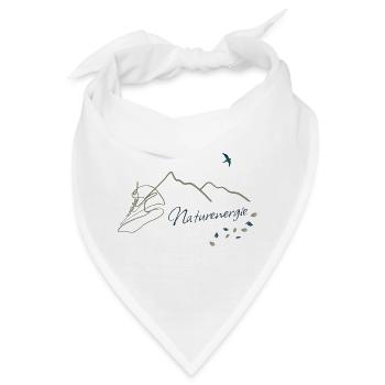 Naturenergie Minimalistisches Line Art Design - Bandana - Weiß - Vorne