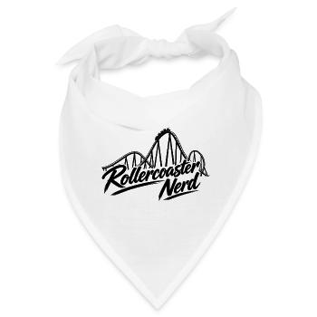 Rollercoaster Nerd - Bandana - Weiß - Vorne