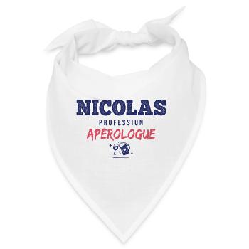 Nicolas Aperologue – Humor Apéro - Bandana - Weiß - Vorne