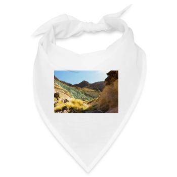 Gran Canaria Colorful Rocky Canyon Landscape - Bandana - Weiß - Vorne