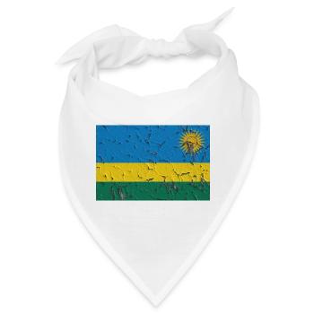 Ruanda als Flagge - Bandana - Weiß - Vorne