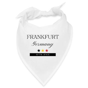 Frankfurt Deutschland Souvenir – Reise - Bandana - Weiß - Vorne