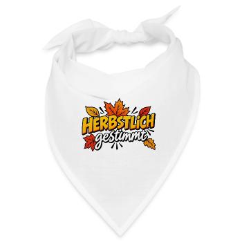 Herbstlich gestimmt - Bandana - Weiß - Vorne