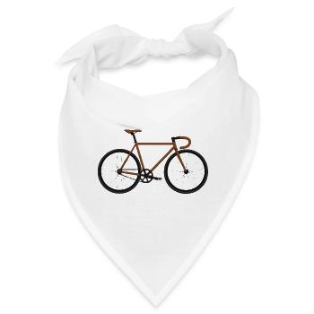 Fixie Bike braun - Bandana - Weiß - Vorne