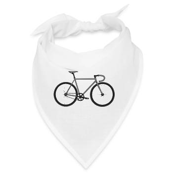 Fixie Bike grau - Bandana - Weiß - Vorne