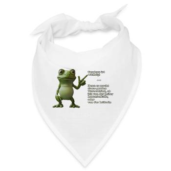 Frosch mit Wortwitz zur Gleichberechtigung - Bandana - Weiß - Vorne