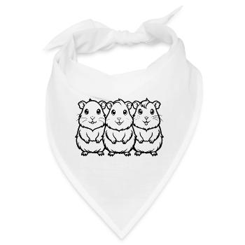Meerschweinchen - Bandana - Weiß - Vorne