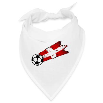 Schweizer Fußballflaggen-Spritzkunst - Bandana - Weiß - Vorne