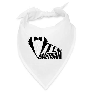 "Team Bräutigam" Design - Bandana - Weiß - Vorne
