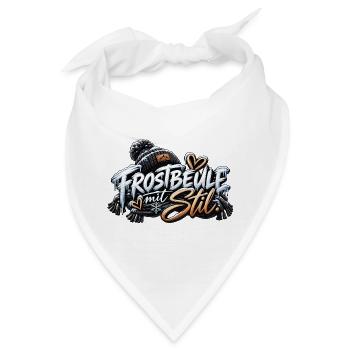 Frostbeule mit Stil - Bandana - Weiß - Vorne