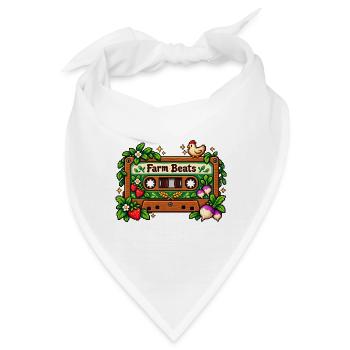 Farm Beats Pixel Cassette - Bandana - Weiß - Vorne