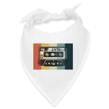 1976_Vintage_Kassette_ - Bandana - Weiß - Vorne